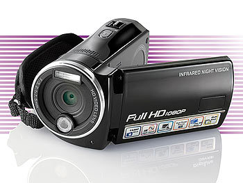 Somikon Full-HD-Camcorder "DV-853.IR" mit Infrarot-LEDs, HDMI, 60 fps