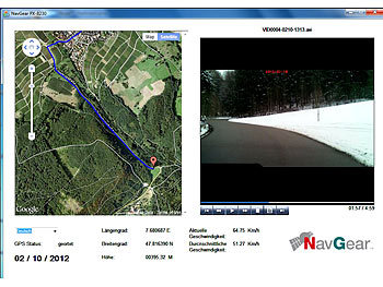 NavGear HD-DVR-Autokamera MDV-2280.GPS mit TFT & GPS-Empfänger