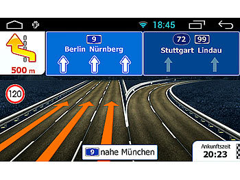 NavGear StreetMate 2-DIN Autoradio, 6"-Navi, DSR-N 370 Europa-Karte