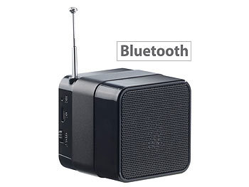 auvisio Mini-MP3-Station MPS-560.cube mit Bluetooth, Radio & Wecker, 8 Watt