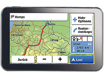 PEARL 5"-GPS-Navigationssystem VX-50 Easy mit Karten für Zentraleuropa