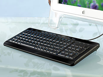 GeneralKeys Kompakte USB-Multimedia-Tastatur "Light Key" mit Beleuchtung