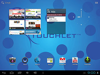 TOUCHLET 9,7"-Tablet-PC X10.dual mit Doppelkern-CPU, Android 4.1, HDMI