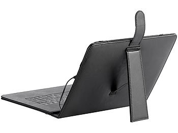 TOUCHLET 9,7"-Tablet-Hülle mit USB-Tastatur, Leder-Look (Versandrückläufer)