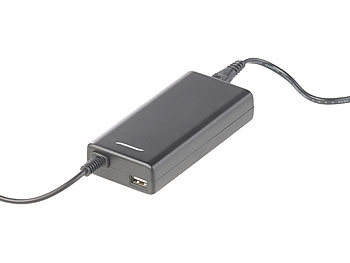 revolt Slim-Netzteil für MacBooks, 90 Watt, USB-Typ-C-Stecker & USB-Ladeport