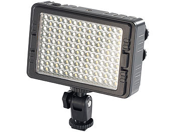 Somikon Foto- und Videoleuchte FVL-616.d mit 160 LEDs, 3.200 - 5.500 K