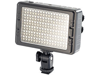 Somikon Foto- und Videoleuchte FVL-720.d mit 204 LEDs, 3.200 - 5.500 K