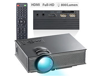 SceneLights SVGA-LCD-LED-Beamer LB-8300.mp, Mediaplayer, 800 x 480 Pixel