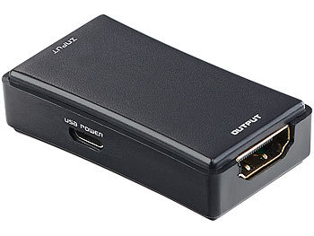 auvisio HDMI-1.4-Repeater & Signalverstärker, bis 45 m, für 4K UHD, 3D & HDCP