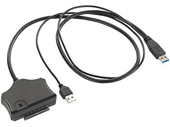 Xystec Netzteilloser USB-3.0-Festplatten-Adapter für 2,5"- und 3,5"-SATA-HDDs