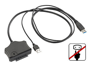 SATA to USB: Xystec Netzteilloser USB-3.0-Festplatten-Adapter für 2,5"- und 3,5"-SATA-HDDs