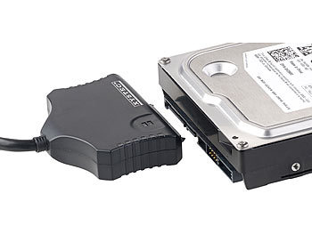 Xystec Netzteilloser USB-3.0-Festplatten-Adapter für 2,5"- und 3,5"-SATA-HDDs