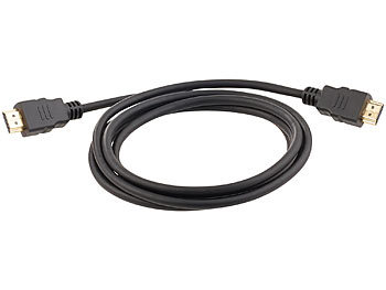 auvisio High-Speed-HDMI-Kabel für 4K 2 m 3D & Full HD HEC schwarz 