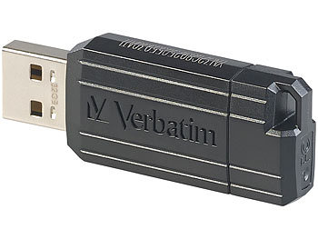 USB mass Storage Devices: Verbatim PinStripe 32GB USB-Speicherstick (USB 2.0), schwarz