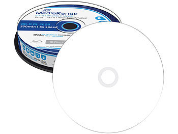 MediaRange Blu-ray Rohling BD-R Dual Layer 50GB 6x speed, printable, 10er-Spindel