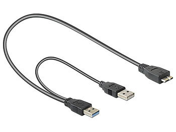 goobay USB 3.0 Dual Power SupeSpeed Kabel ("A" Stecker auf micro "B" Stecker)