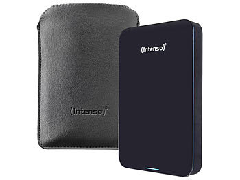 portable Hard Disk: Intenso Memory Drive Externe Festplatte 2,5" 1TB USB 3.0 schwarz inkl. Tasche