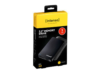 Intenso Memory Drive Externe Festplatte 2,5" 1TB USB 3.0 schwarz inkl. Tasche