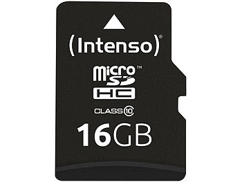 Micro SD Adapter: Intenso microSDHC-Speicherkarte 16 GB Class 10 inkl. SD-Adapter