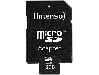 Intenso Micro SDHC 16GB Class 4 Speicherkarte inkl SD-Adapter 