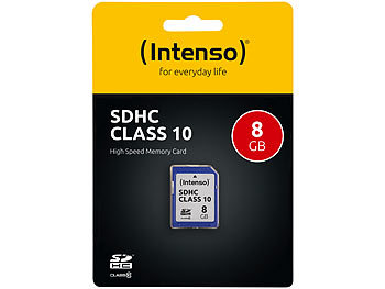 Intenso SDHC-Speicherkarte 8 GB, Class 10, bis 40 MB/s