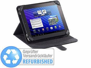 Android-PC Tablet: TOUCHLET 8" Schutztasche für Tablet-PC X8 mit Aufsteller (refurbished)