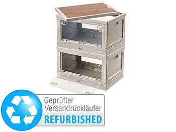 Stapelbox mit Deckel: Xcase 2er-Set Camping-Aufbewahrungsboxen, Versandrückläufer
