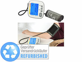 Automatische Pulsmessungen Geräte Speichern vollautomatische Monitore Blutdruckmeßgeräte Analysen: newgen medicals Medizinisches Oberarm-Blutdruckmessgerät Versandrückläufer