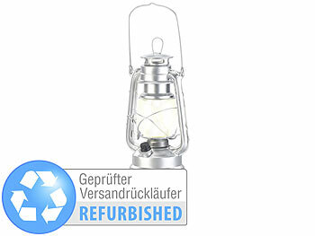 Zelt-Lampen: Lunartec Dimmbare LED-Sturmlampe, Batterie, 200 lm, 3W, Versandrückläufer