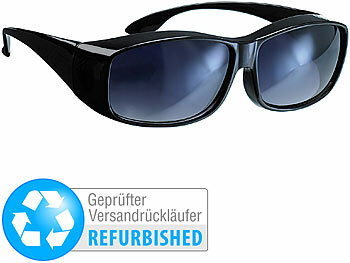 Sonnen-Brille: PEARL Überzieh-Sonnenbrille "Day Vision", Versandrückläufer