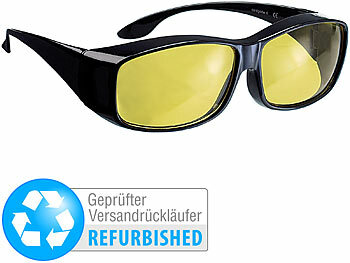 Kontrast-Brille: PEARL Überzieh-Nachtsichtbrille "Night Vision", Versandrückläufer