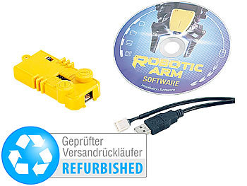 USB-Roboterarme: Playtastic USB-Schnittstelle für Roboter-Arm NC-1424 Versandrückläufer