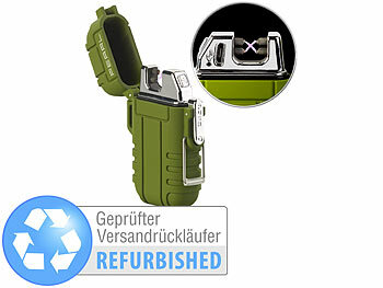 Feuerzeug mit Akku: PEARL Elektronisches Feuerzeug, Versandrückläufer