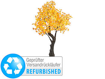 LED Blüten: Luminea LED-Deko-Ahornbaum, 576 beleuchtete Herbstblättern, Versandrückläufer