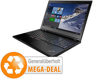Lenovo ThinkPad P50, 39,6cm/15,6", Core i7, 8GB, 256GB SSD (generalüberholt)