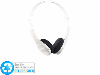 High Fidelity Kopfhörer: auvisio Bluetooth-Headset BH-30w, Multipoint, weiß, Versandrückläufer 
