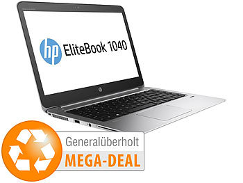 Laptop: hp EliteBook Folio 1040 G3, 35,6cm, i7, 16 GB, 256 GB  (generalüberholt)