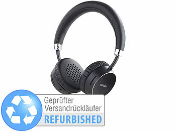 On-Ear-Kopfhörer: auvisio Premium-Bluetooth 4.0-On-Ear-Headset im Alu-Gehäuse, Versandrückläufer