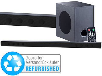Soundbar mit 3D-Sound, Bluetooth: auvisio BT-Soundbar mit 3D-Sound-Effekt, 180W (Versandrückläufer)
