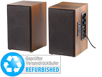 Lautsprecher Holz: auvisio Aktives Stereo-Regallautsprecher-Set (Versandrückläufer)
