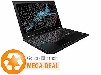 Notebook: Lenovo ThinkPad P50, 15,6"/39,6cm, UHD, i7, 16GB, 512GB SSD (generalüberholt)