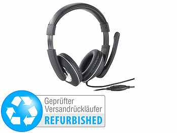 auvisio Gaming-Headset GHS-100 für PC, mit Klapp-Mikrofon, Versandrückläufer