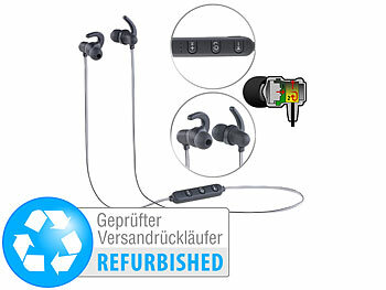 auvisio In-Ear-Headset mit Bluetooth und Fernbedienung, Versandrückläufer 