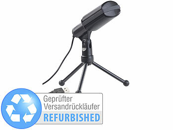Externes Mikrofon: auvisio Profi-USB-Kondensator-Mikrofon für Studio-Aufnahmen,Versandrückläufer