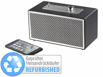 Kompakt-Lautsprecher: auvisio Mobiler Retro-Lautsprecher mit Bluetooth 4.1, Versandrückläufer