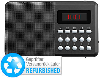 Lautsprecher, Bluetooth: auvisio FM-Taschenradio, Bluetooth, MP3-Player, Display, Versandrückläufer