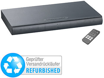 Soundbar mit HDMI: auvisio 2.1-Soundbase mit integriertem Subwoofer (Versandrückläufer)