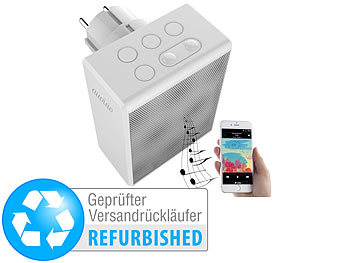 UKW-Steckdosenradio mit und Freisprecher, Bluetooth: auvisio UKW-Steckdosenradio und Freisprecher, Versandrückläufer