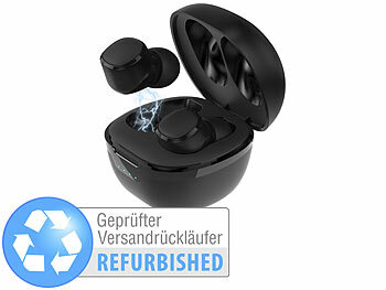 InEar Bluetooth: auvisio In-Ear-Stereo-Headset mit Bluetooth 5, Ladebox, Versandrückläufer