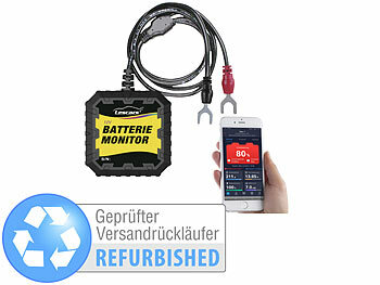 Lescars Kfz-Batterie-Wächter mit Solar-Funk-Monitor, Alarm